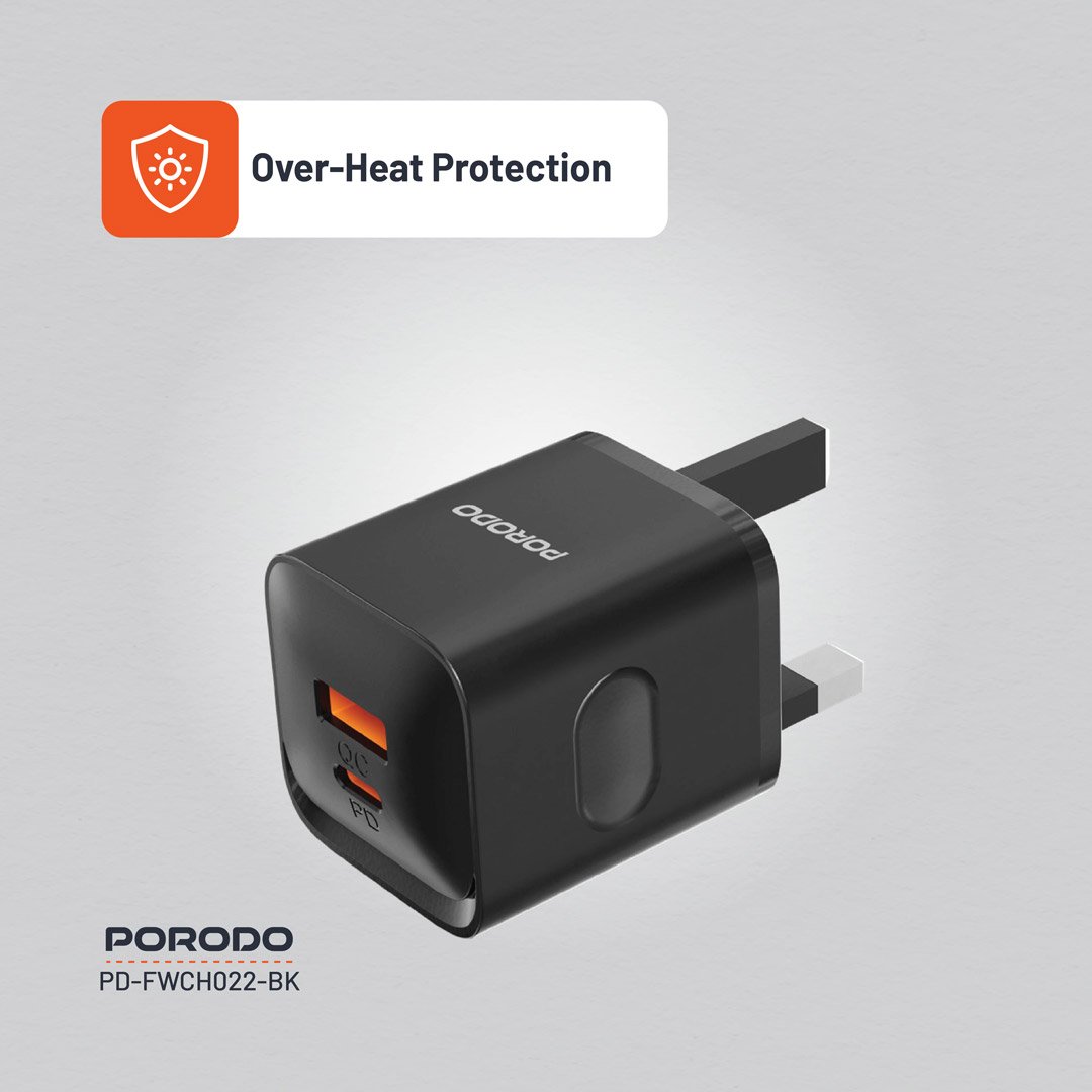 Porodo Dual port Wall Charger UK 5 Porodo Dual port Wall Charger UK - Image 5