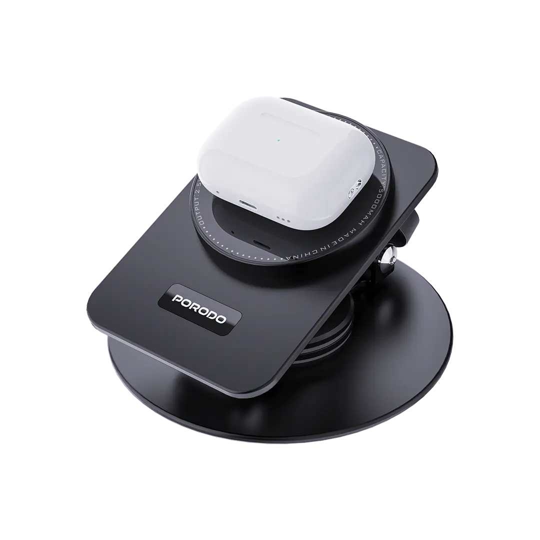 Porodo Wireless Charging Rotating Stand 4 Porodo Wireless Charging Rotating Stand - Image 4