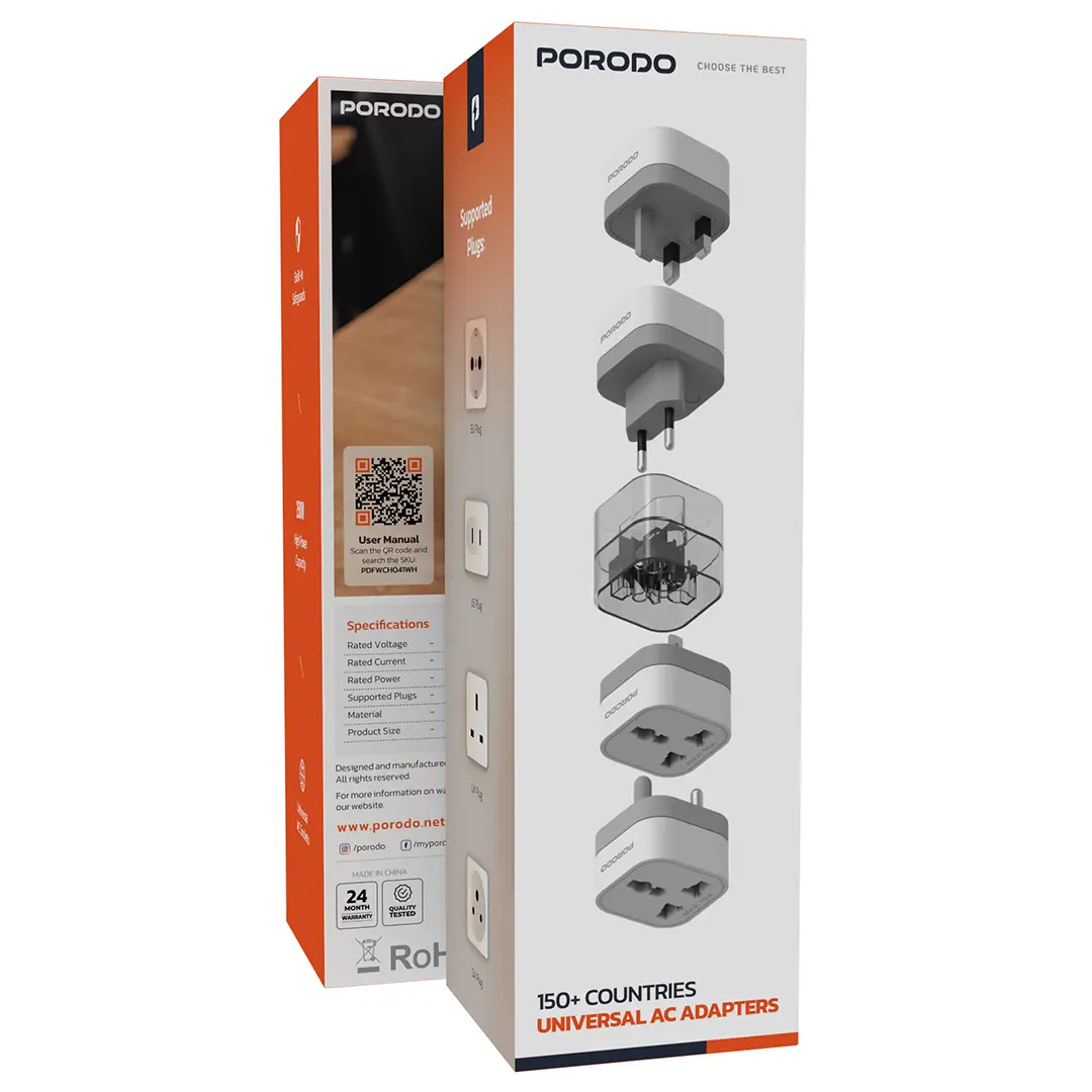 Porodo 150+ Countries Universal AC Adapters 2 Porodo 150+ Countries Universal AC Adapters - Image 2