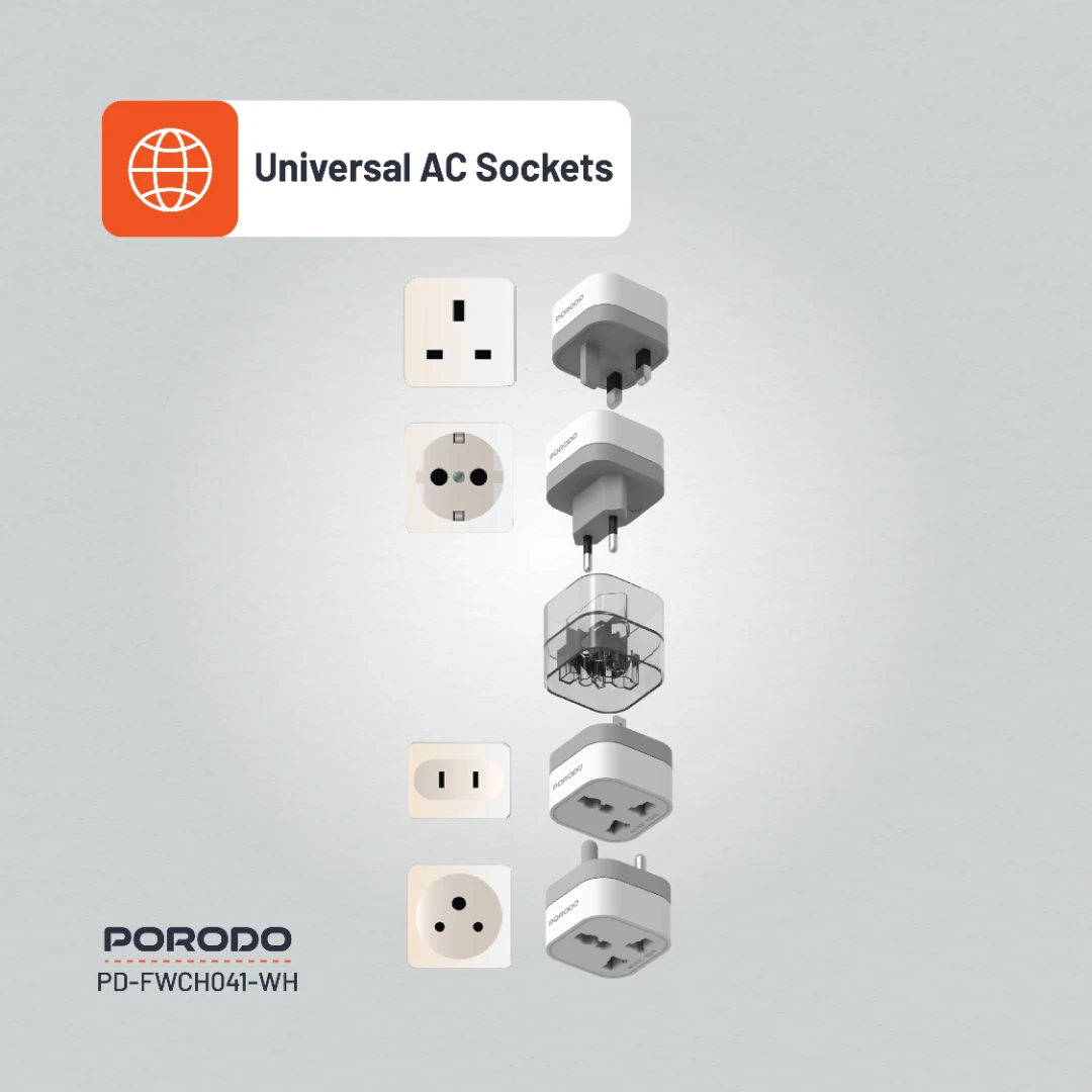 Porodo 150+ Countries Universal AC Adapters 4 Porodo 150+ Countries Universal AC Adapters - Image 4