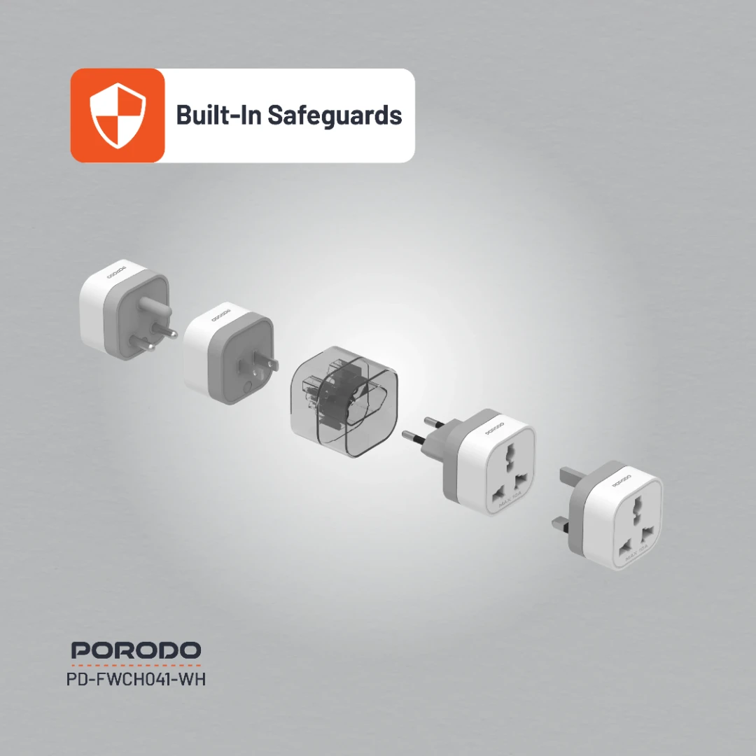 Porodo 150+ Countries Universal AC Adapters 5 Porodo 150+ Countries Universal AC Adapters - Image 5