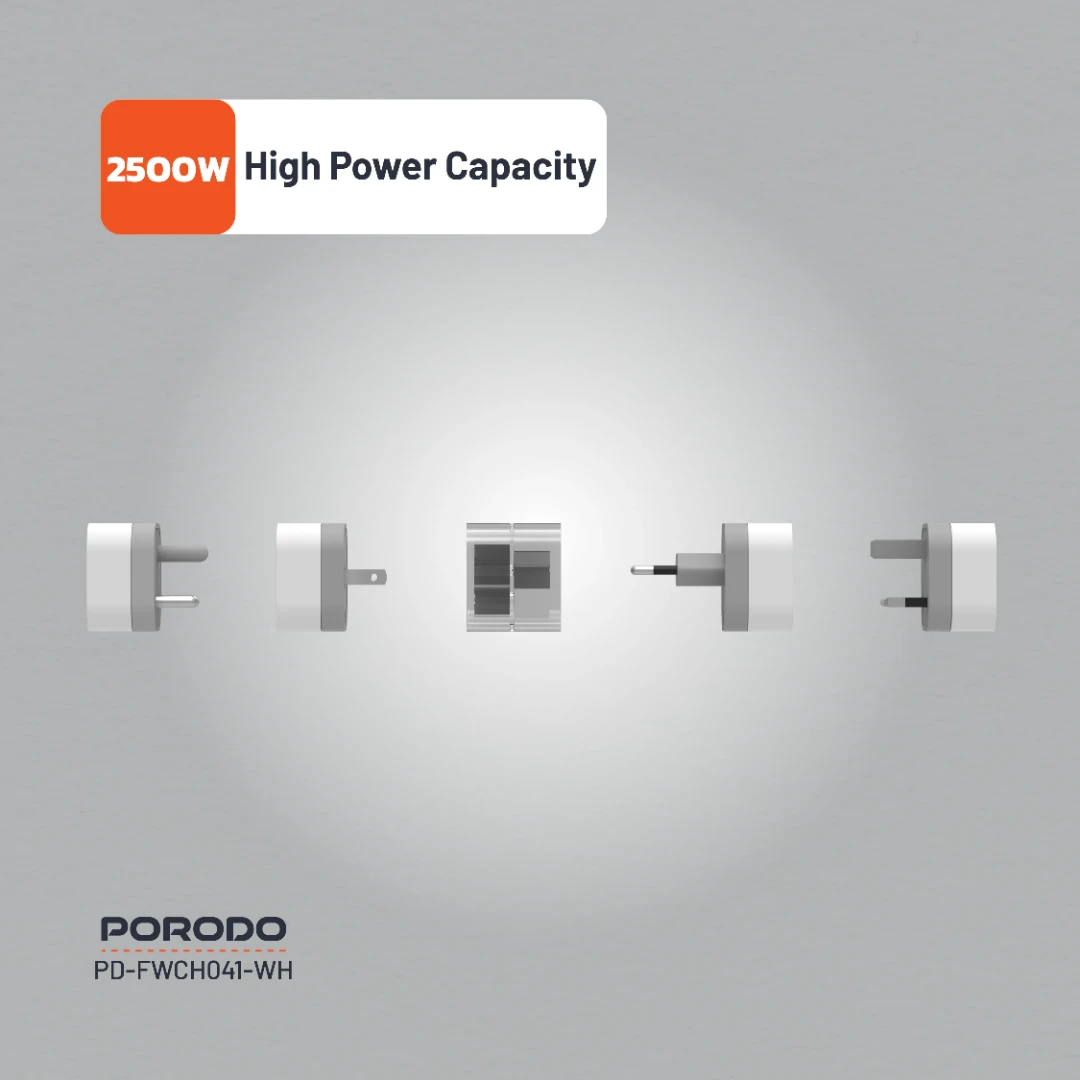 Porodo 150+ Countries Universal AC Adapters 6 Porodo 150+ Countries Universal AC Adapters - Image 6