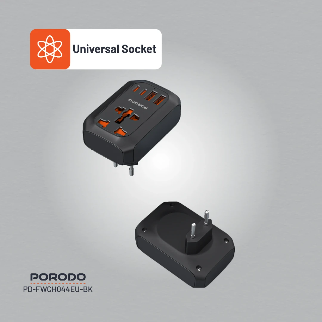 Porodo Universal AC Adapter Multi-Device Charging EU Plug 4 Porodo Universal AC Adapter Multi-Device Charging EU Plug - Image 4