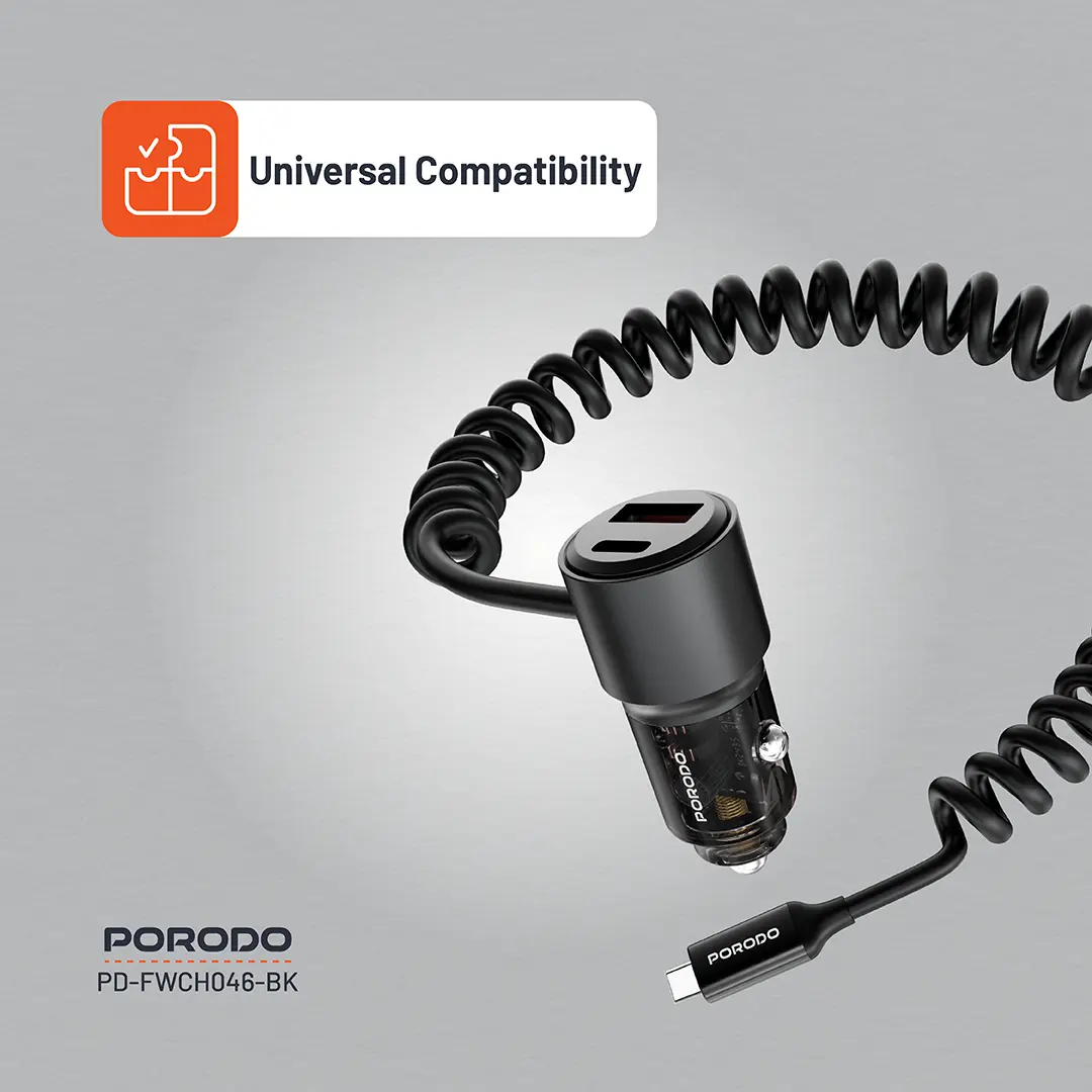 Porodo 110W Car Charger 5 Porodo 110W Car Charger - Image 5