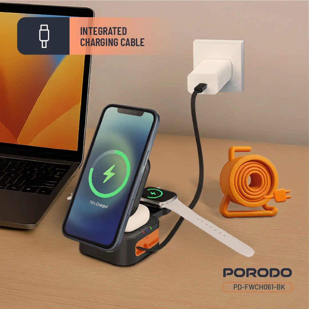 Porodo Pocket-Sized Folding Wireless Charger 4 Porodo Pocket-Sized Folding Wireless Charger - Image 4