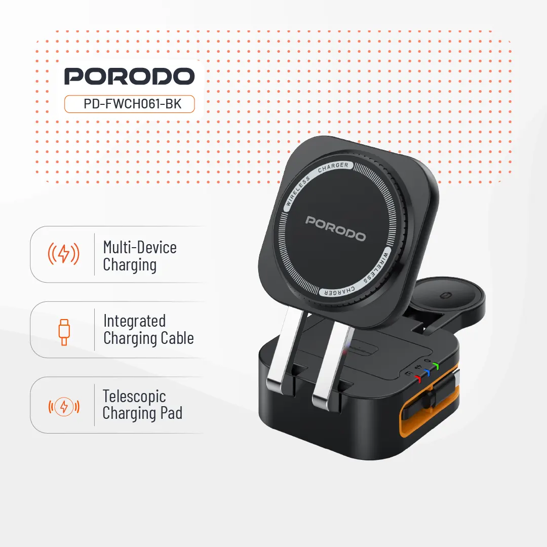 Porodo Pocket-Sized Folding Wireless Charger 5 Porodo Pocket-Sized Folding Wireless Charger - Image 5