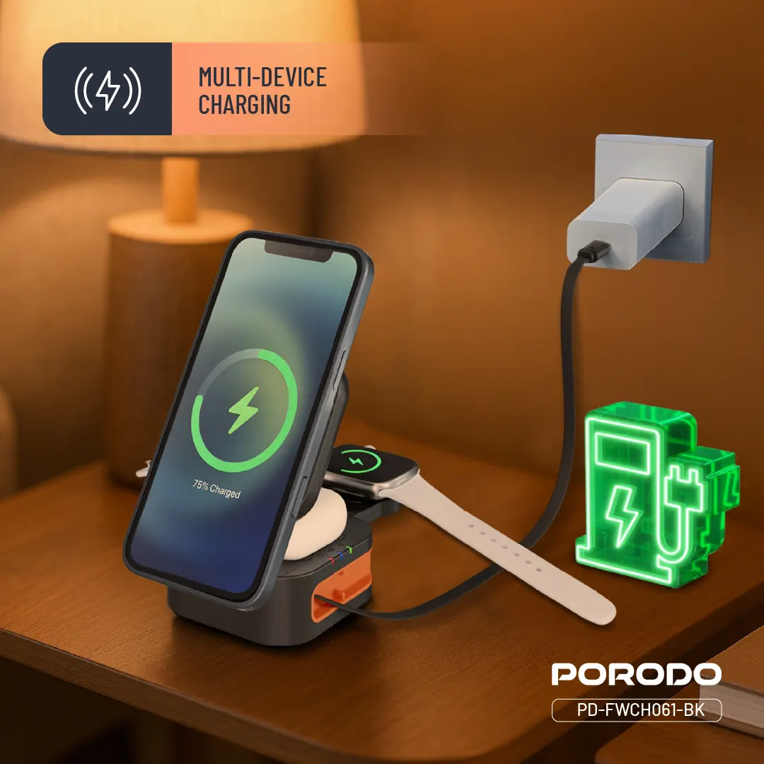Porodo Pocket-Sized Folding Wireless Charger 6 Porodo Pocket-Sized Folding Wireless Charger - Image 6