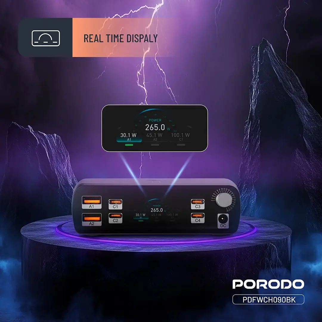 Porodo PowerGate Smart Charging Station 3 Porodo PowerGate Smart Charging Station - Image 3