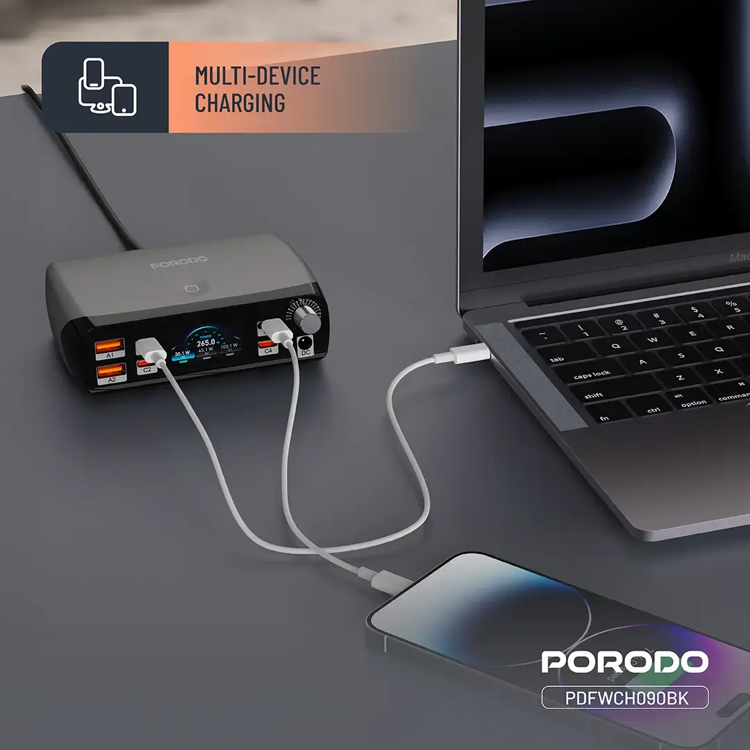 Porodo PowerGate Smart Charging Station 6 Porodo PowerGate Smart Charging Station - Image 6