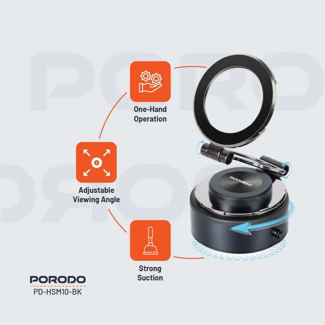 Porodo Vacuseal MagSafe Magnetic Mount 4 Porodo Vacuseal MagSafe Magnetic Mount - Image 4