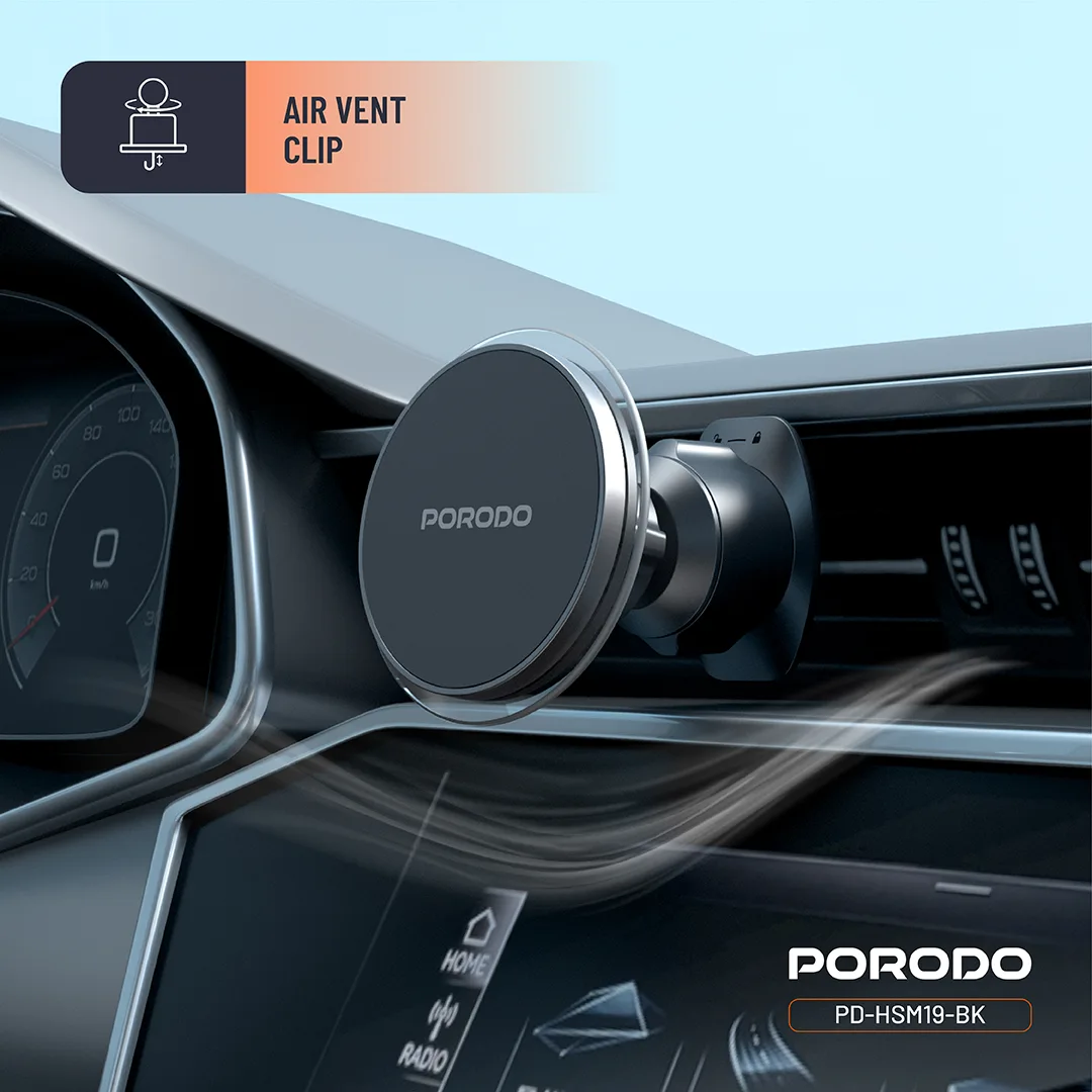 Porodo Magsafe Magnetic Air Vent & Dash Mount 5 Porodo Magsafe Magnetic Air Vent & Dash Mount - Image 5