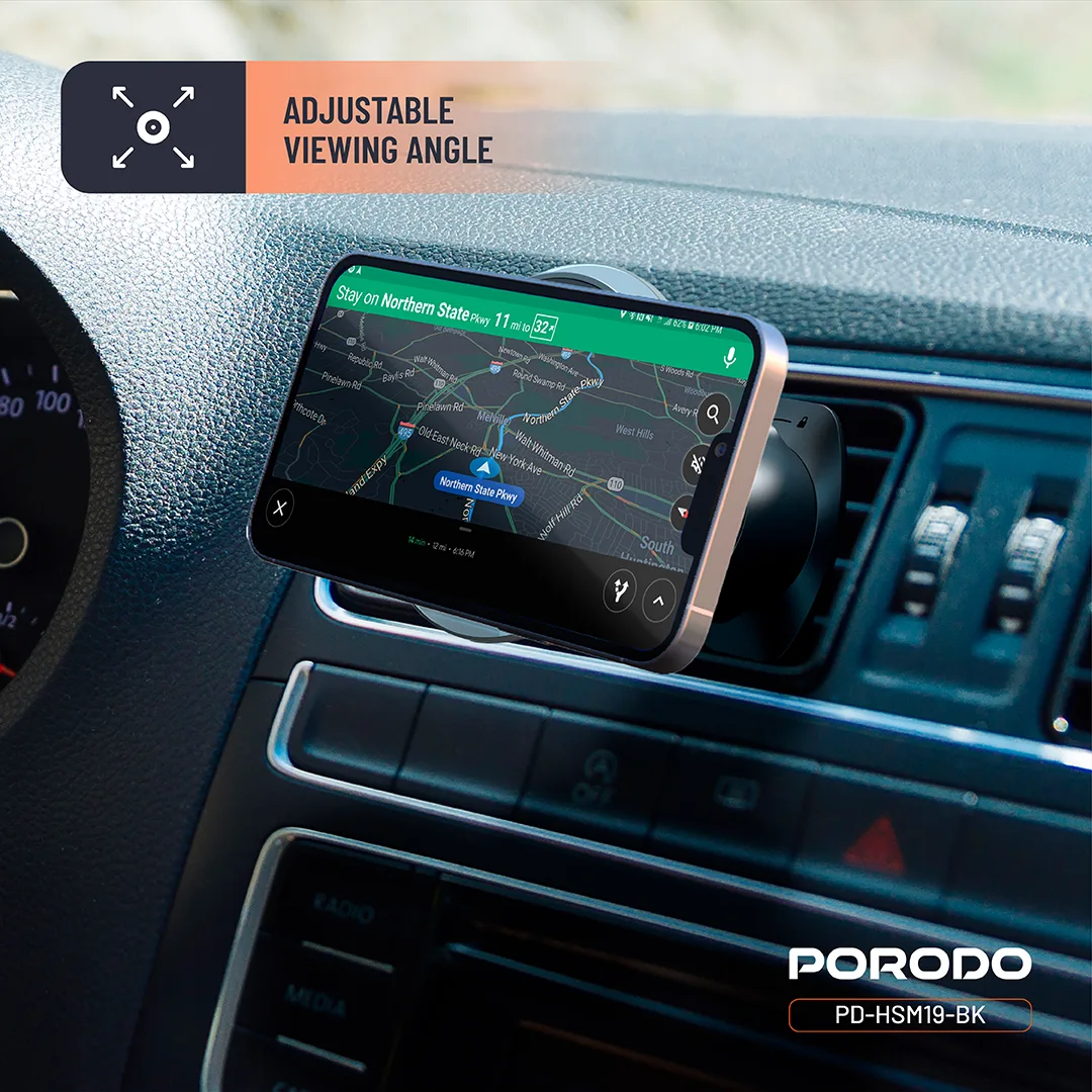 Porodo Magsafe Magnetic Air Vent & Dash Mount 6 Porodo Magsafe Magnetic Air Vent & Dash Mount - Image 6
