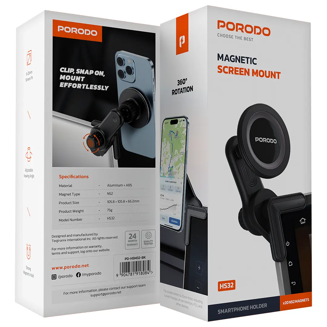 Porodo Magnetic Screen Mount 3 Porodo Magnetic Screen Mount - Image 3