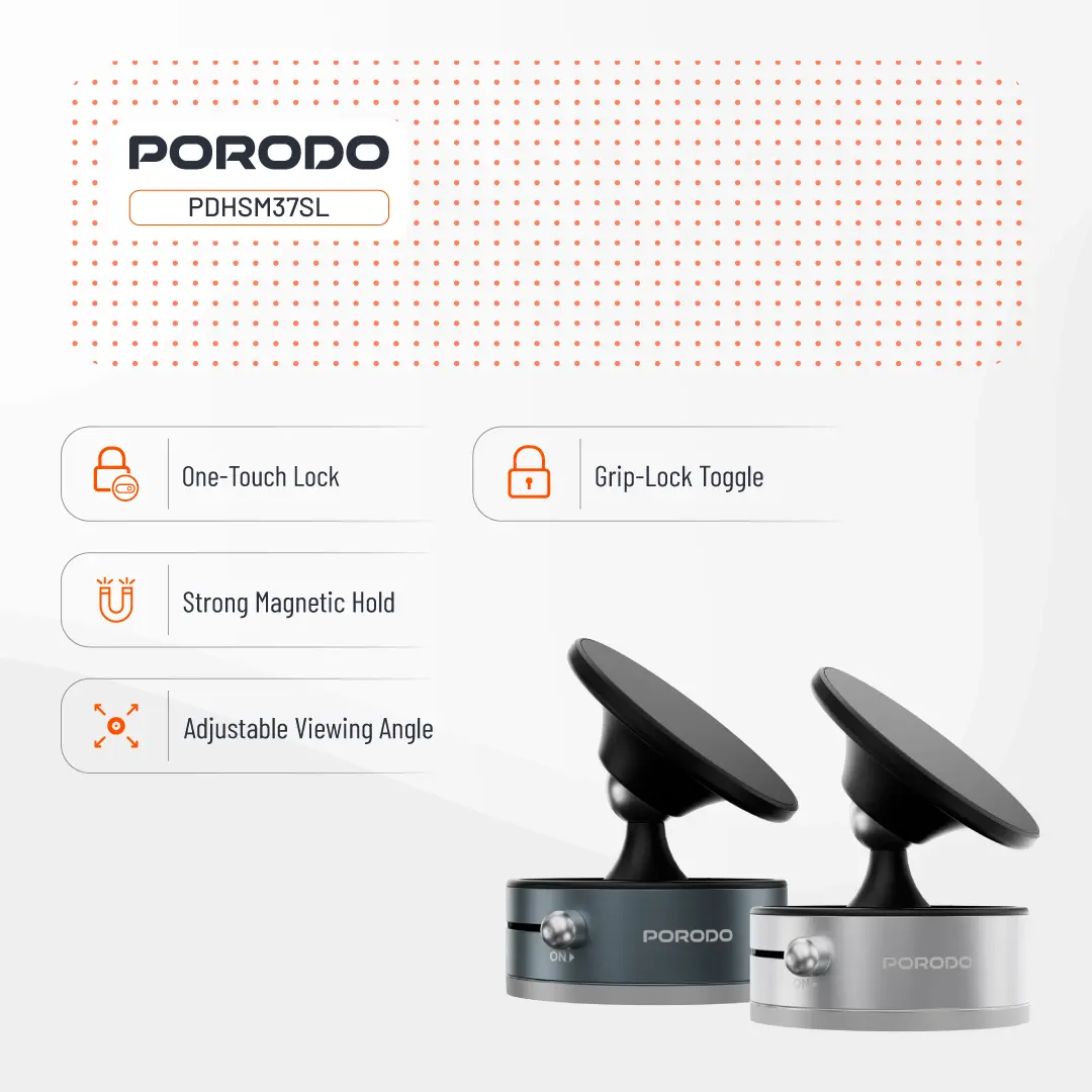 Porodo Multi-Surface MagSafe Phone Mount 3 Porodo Multi-Surface MagSafe Phone Mount - Image 3