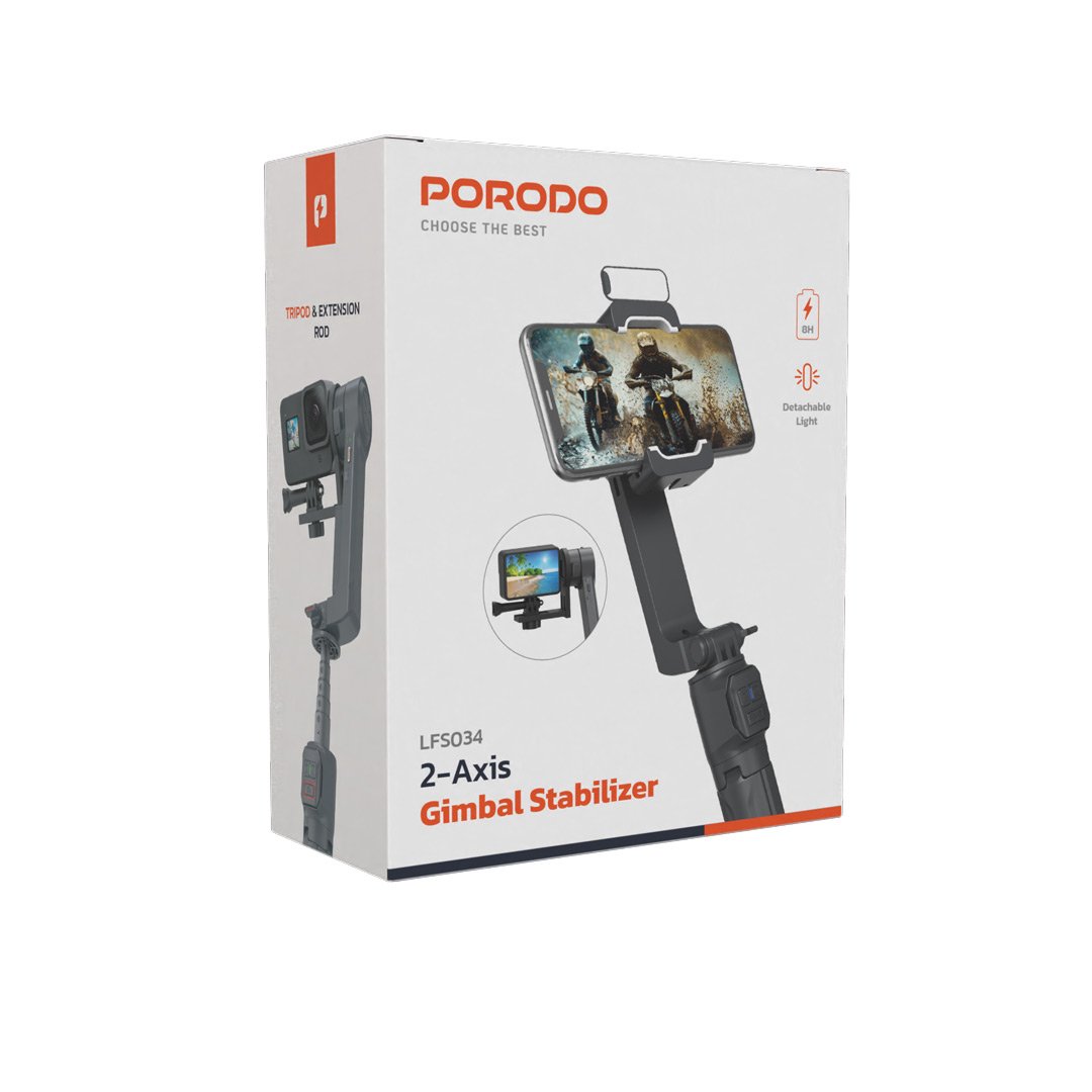 Porodo 2-Axis Gimbal Stablizer 3 Porodo 2-Axis Gimbal Stablizer - Image 3