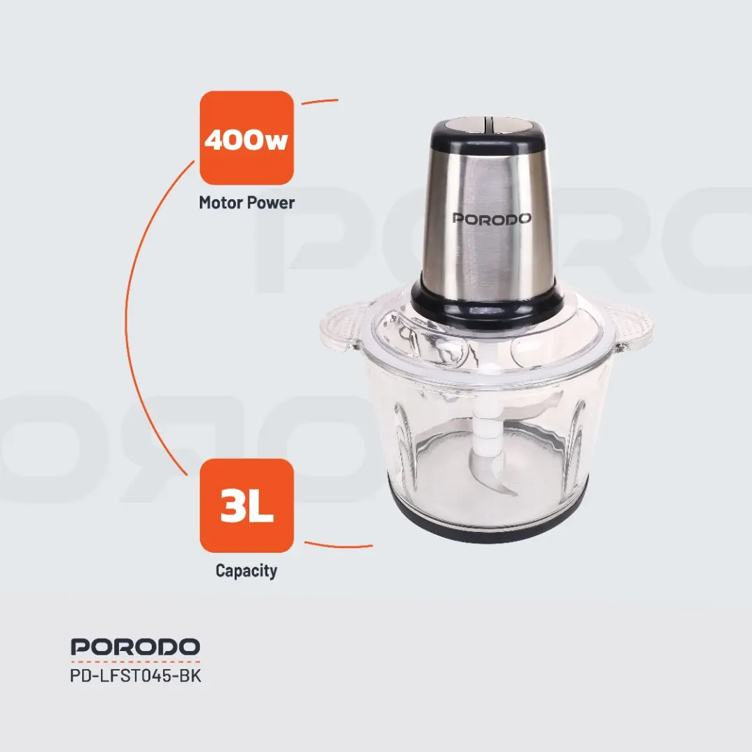 Porodo Lifestyle Meat and Vegetable Electric Food Chopper 4 Porodo Lifestyle Meat and Vegetable Electric Food Chopper - Image 4