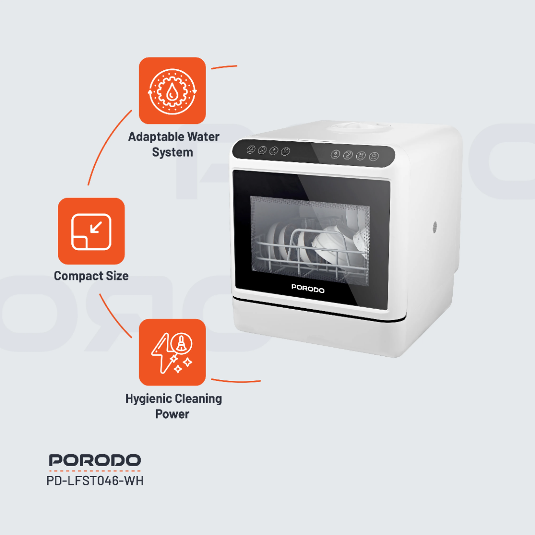 Porodo Lifestyle Counter-Top Dishwasher 3 Porodo Lifestyle Counter-Top Dishwasher - Image 3