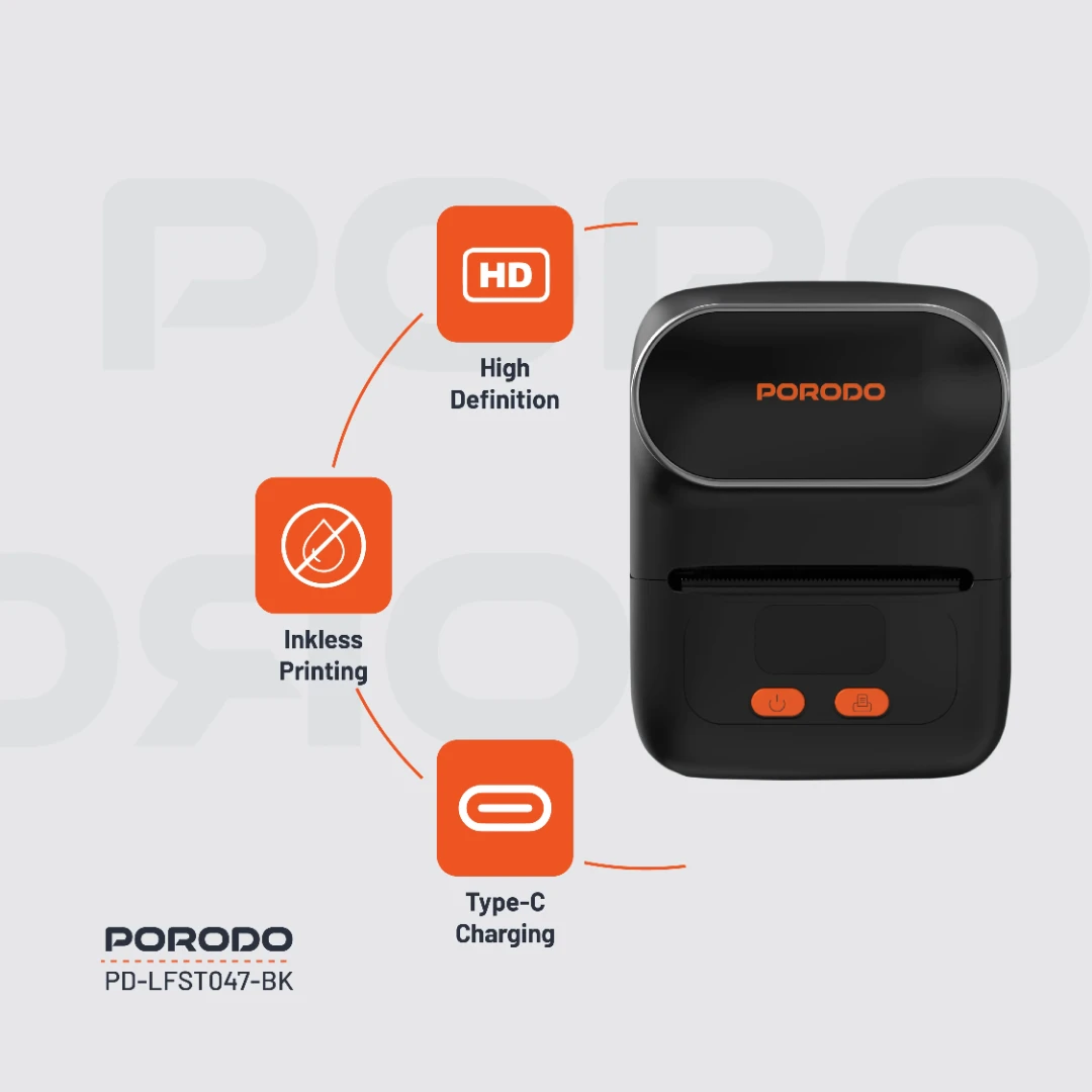 Porodo Lifestyle Super HD Thermal Printer 2 Porodo Lifestyle Super HD Thermal Printer - Image 2