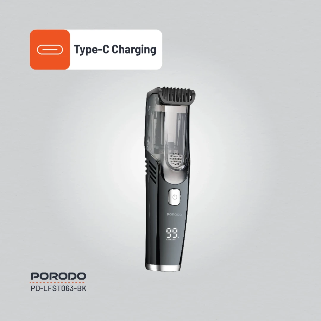 Porodo Lifestyle Air Suction Beard & Body Trimmer 3 Porodo Lifestyle Air Suction Beard & Body Trimmer - Image 3