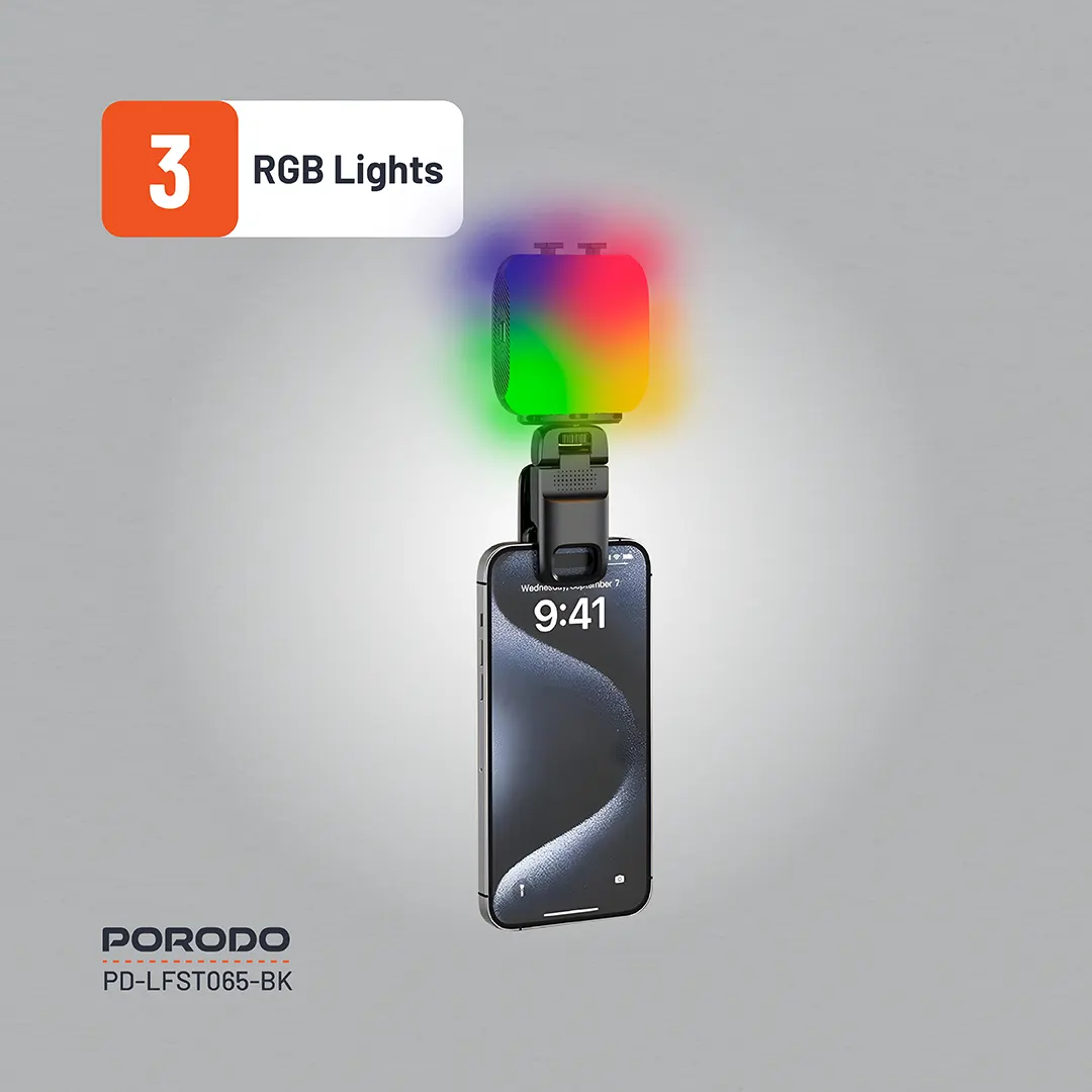 Porodo Lifestyle Clip-On Fill Light 6 Porodo Lifestyle Clip-On Fill Light - Image 6