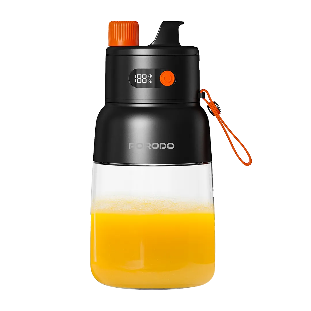 Porodo Lifestyle Blend & Sip Portable Blender - Black/Orange 7 Porodo Lifestyle Blend & Sip Portable Blender - Black/Orange - Image 7