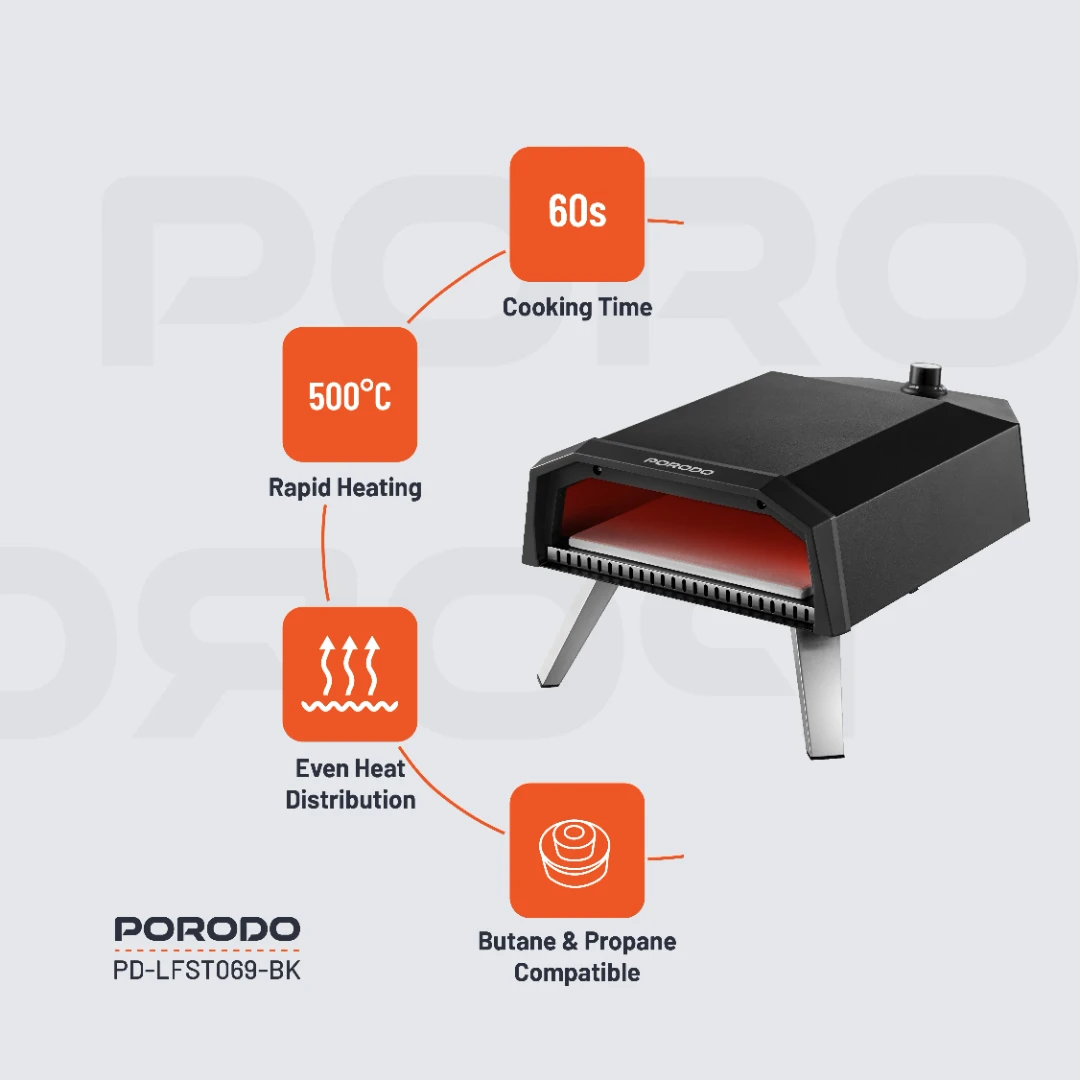 Porodo Lifestyle 12" Pizza Outdoor Oven 2 Porodo Lifestyle 12" Pizza Outdoor Oven - Image 2