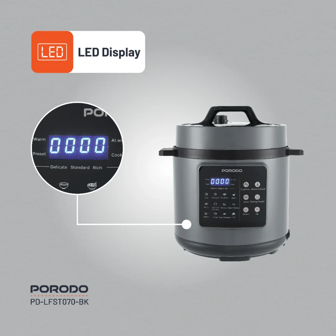 Porodo Lifestyle 1300W Multi-Cuisine Pressure Cooker 6 Porodo Lifestyle 1300W Multi-Cuisine Pressure Cooker - Image 6