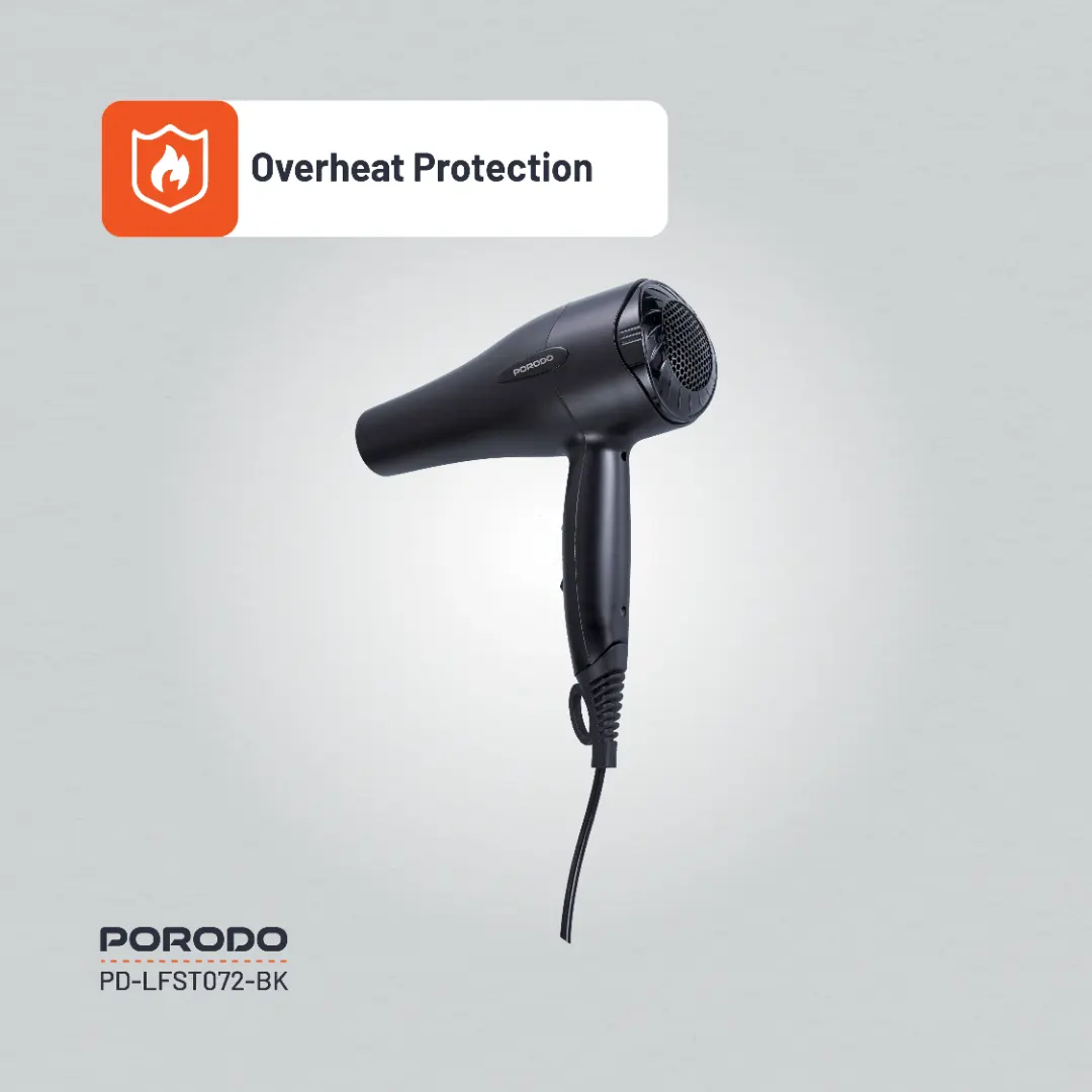 Porodo Lifestyle 1200W Hair Dryer 1.8M Cable 4 Porodo Lifestyle 1200W Hair Dryer 1.8M Cable - Image 4
