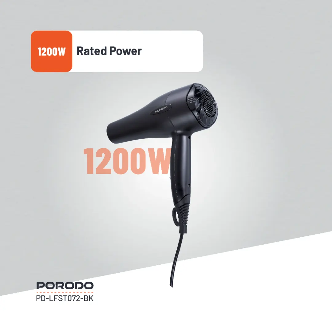 Porodo Lifestyle 1200W Hair Dryer 1.8M Cable 5 Porodo Lifestyle 1200W Hair Dryer 1.8M Cable - Image 5