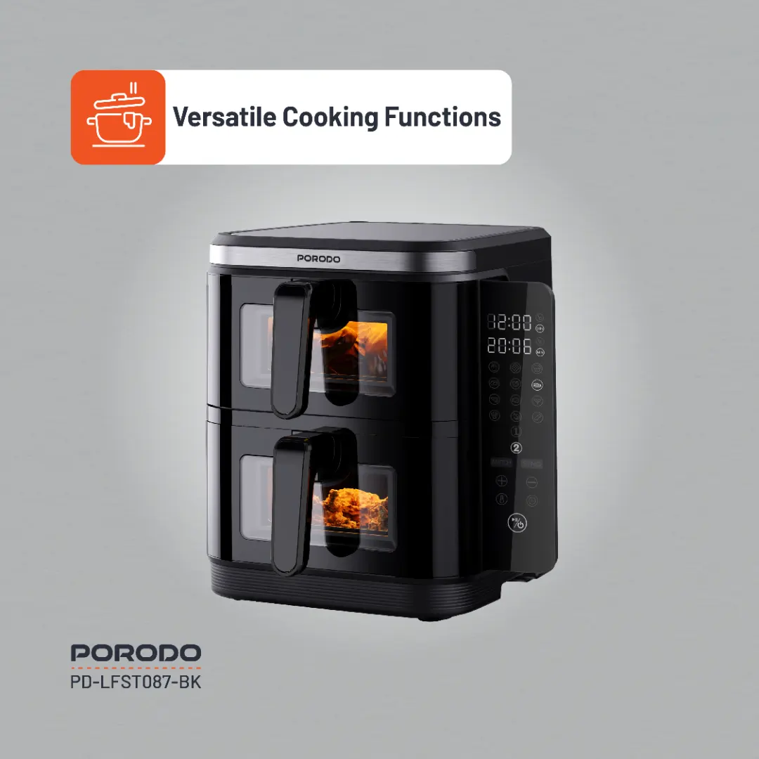 Porodo Lifestyle Double Stack Air Fryer with 12 Presets 4 Porodo Lifestyle Double Stack Air Fryer with 12 Presets - Image 4