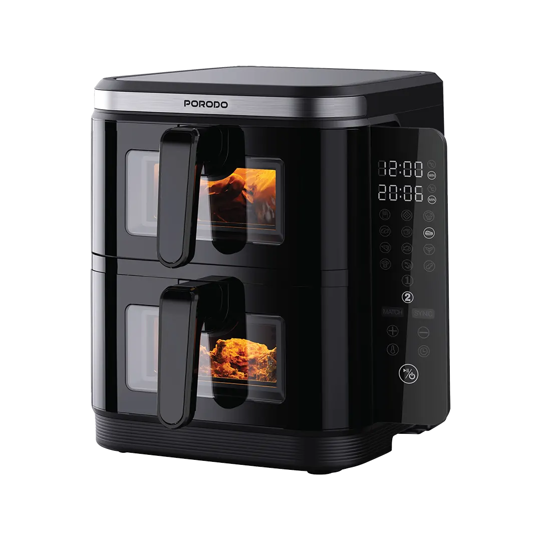 Porodo Lifestyle Double Stack Air Fryer with 12 Presets 7 Porodo Lifestyle Double Stack Air Fryer with 12 Presets - Image 7