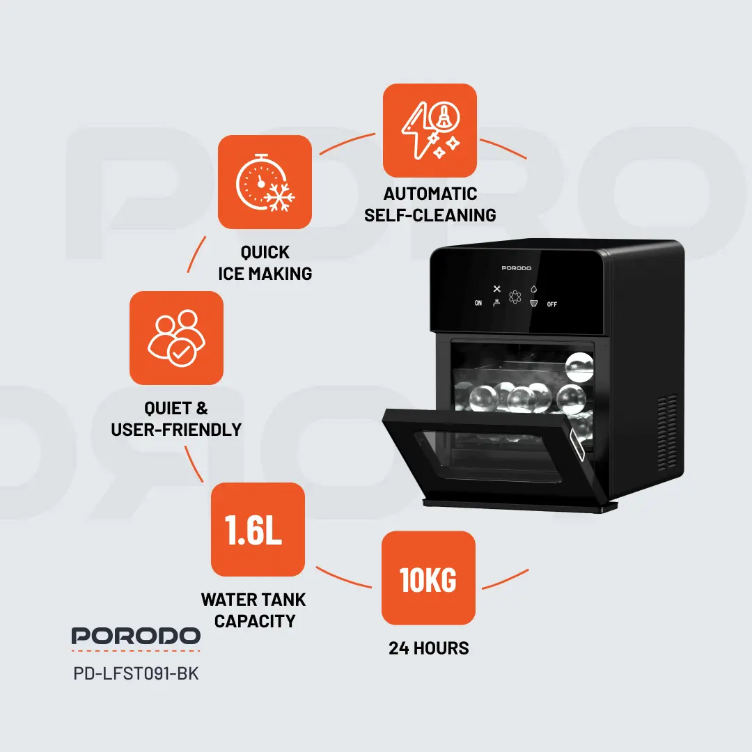 Porodo Lifestyle Sphere Ice Machine 2 Porodo Lifestyle Sphere Ice Machine - Image 2