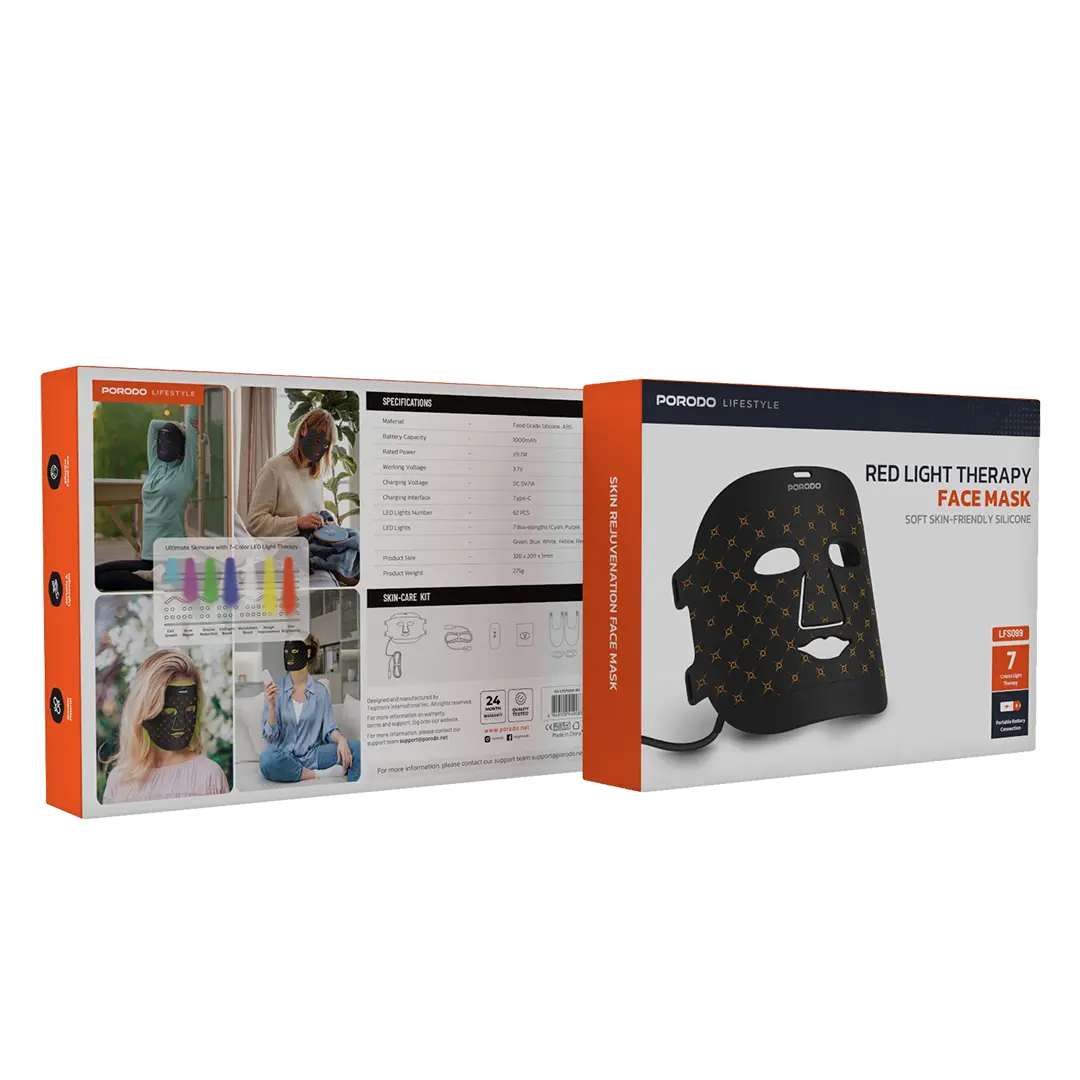 Porodo Lifestyle Red Light Therapy Face Mask 5 Porodo Lifestyle Red Light Therapy Face Mask - Image 5