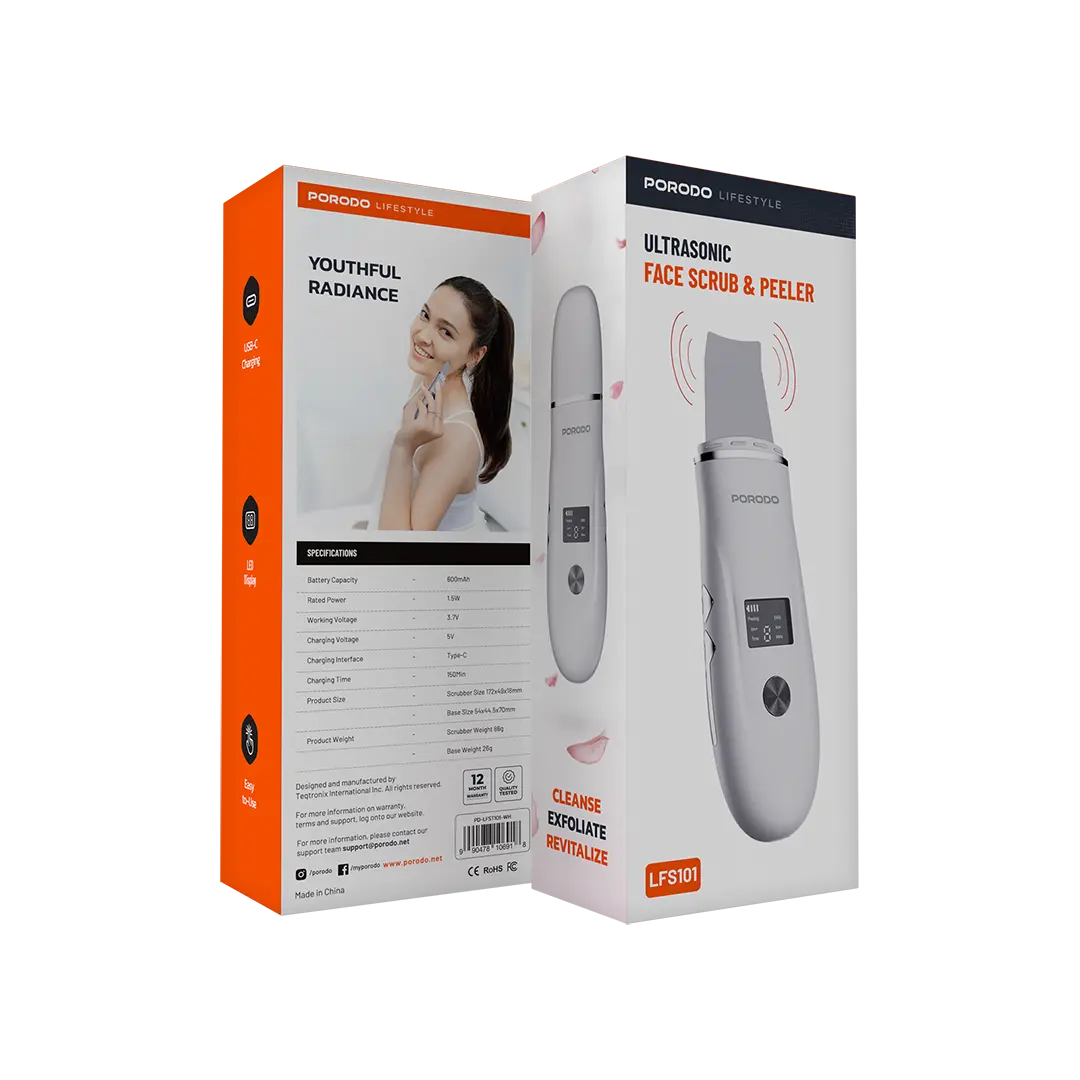Porodo Lifestyle Ultrasonic Face Scrub & Peeler 3 Porodo Lifestyle Ultrasonic Face Scrub & Peeler - Image 3