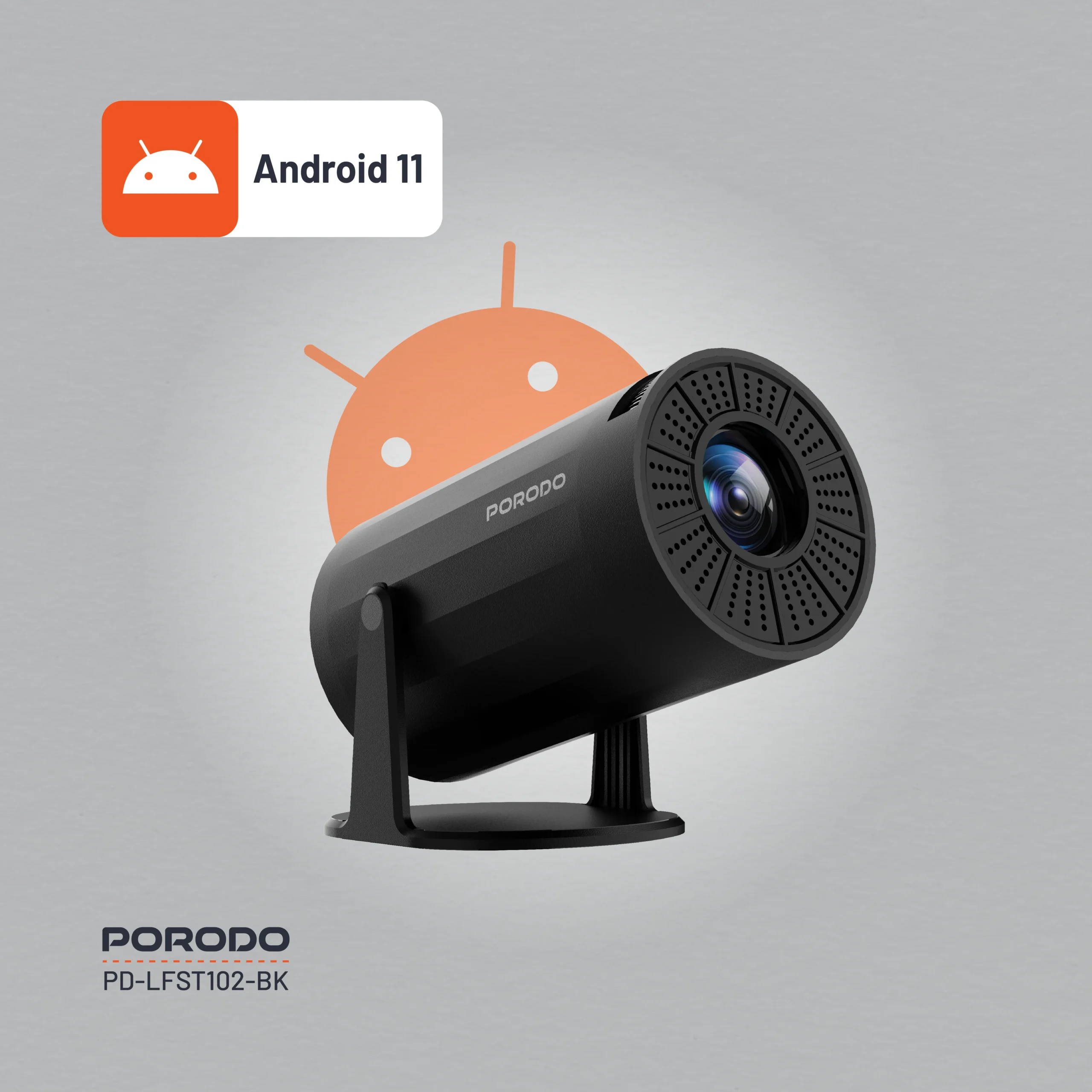 Porodo Wireless Mirroring Multi-Angle Projector 3 Porodo Wireless Mirroring Multi-Angle Projector - Image 3