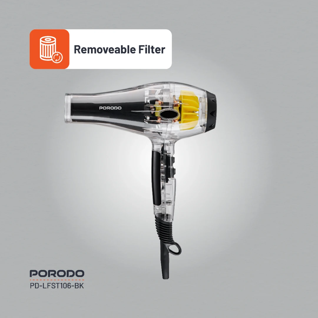 Porodo Lifestyle Crystal Shell Hair Dryer 5 Porodo Lifestyle Crystal Shell Hair Dryer - Image 5