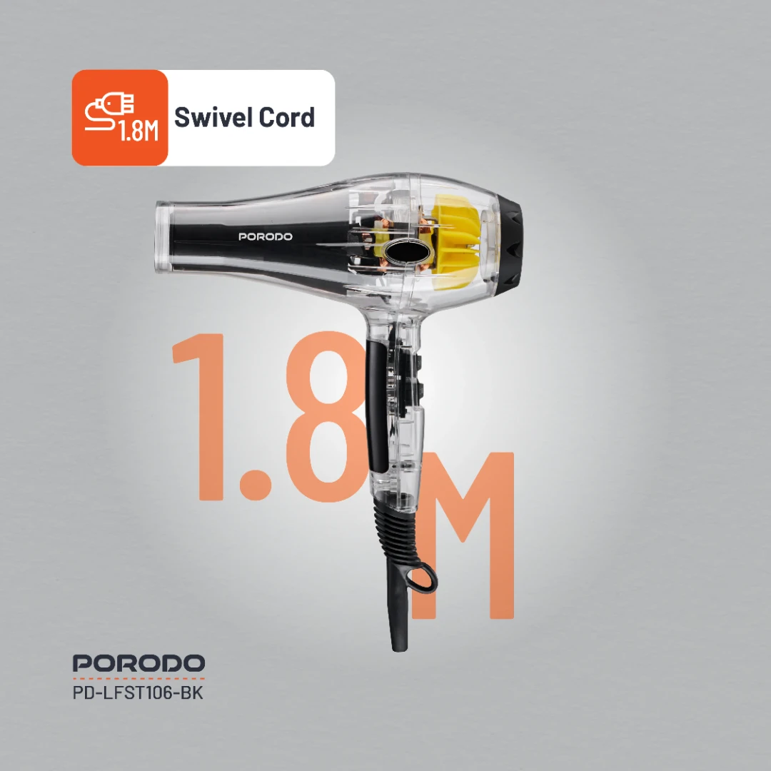 Porodo Lifestyle Crystal Shell Hair Dryer 6 Porodo Lifestyle Crystal Shell Hair Dryer - Image 6