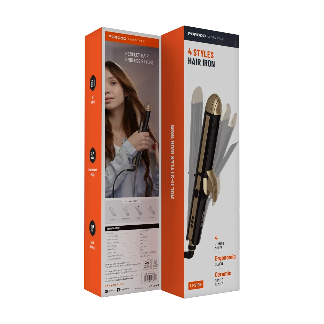 Porodo Lifestyle 4 Style Hair Iron 2 Porodo Lifestyle 4 Style Hair Iron - Image 2