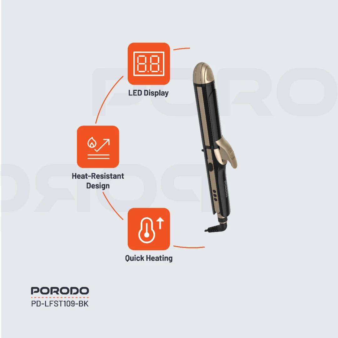 Porodo Lifestyle 4 Style Hair Iron 4 Porodo Lifestyle 4 Style Hair Iron - Image 4