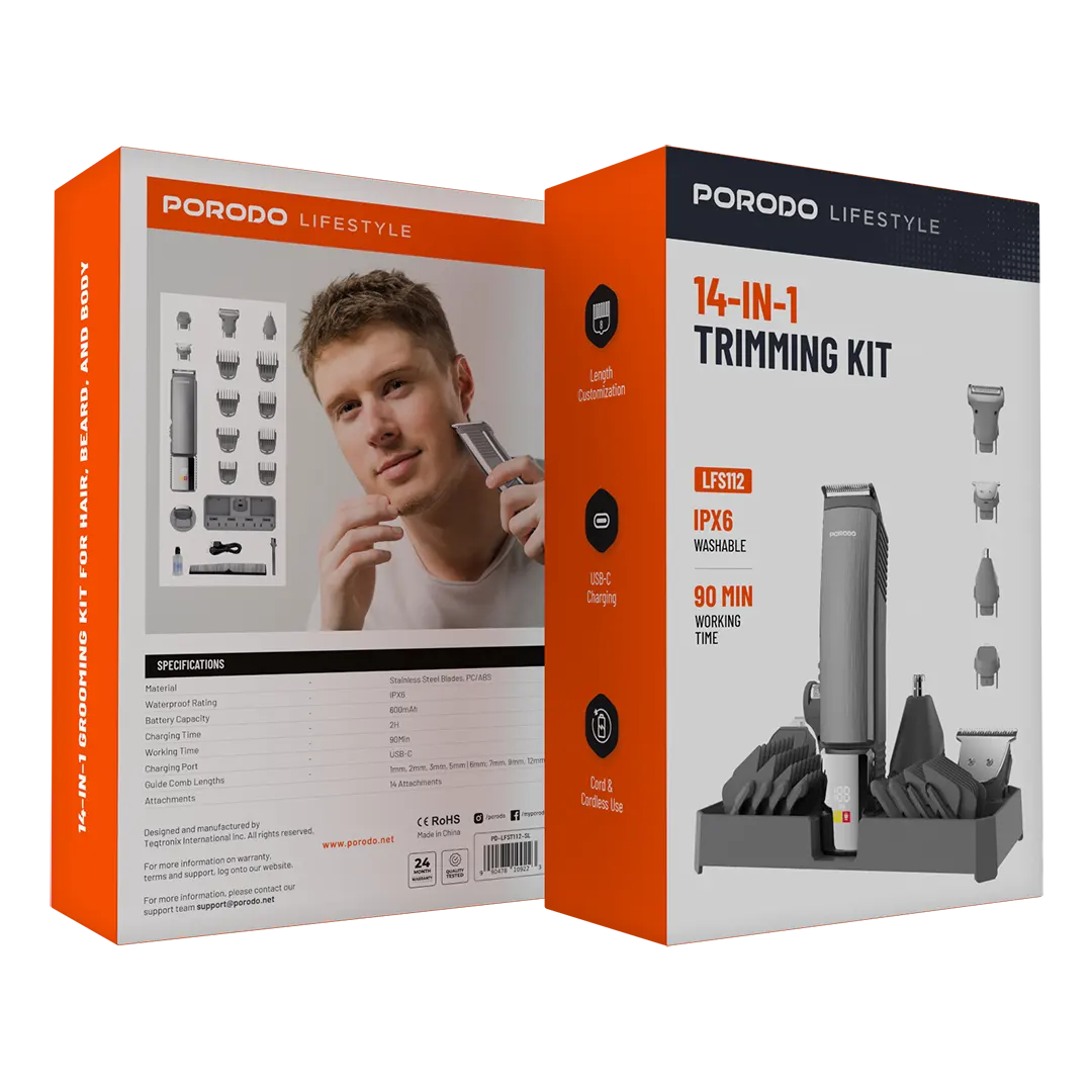 Porodo Lifestyle 14-IN-1 Trimming Kit 4 Porodo Lifestyle 14-IN-1 Trimming Kit - Image 4