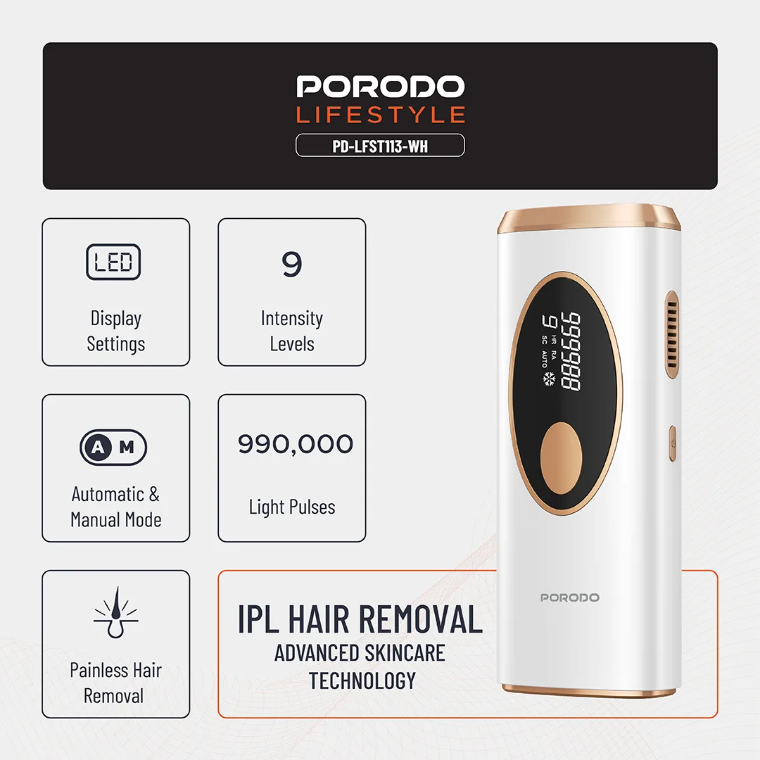 Porodo Lifestyle IPL Hair Removal Advanced Skincare Technology 3 Porodo Lifestyle IPL Hair Removal Advanced Skincare Technology - Image 3