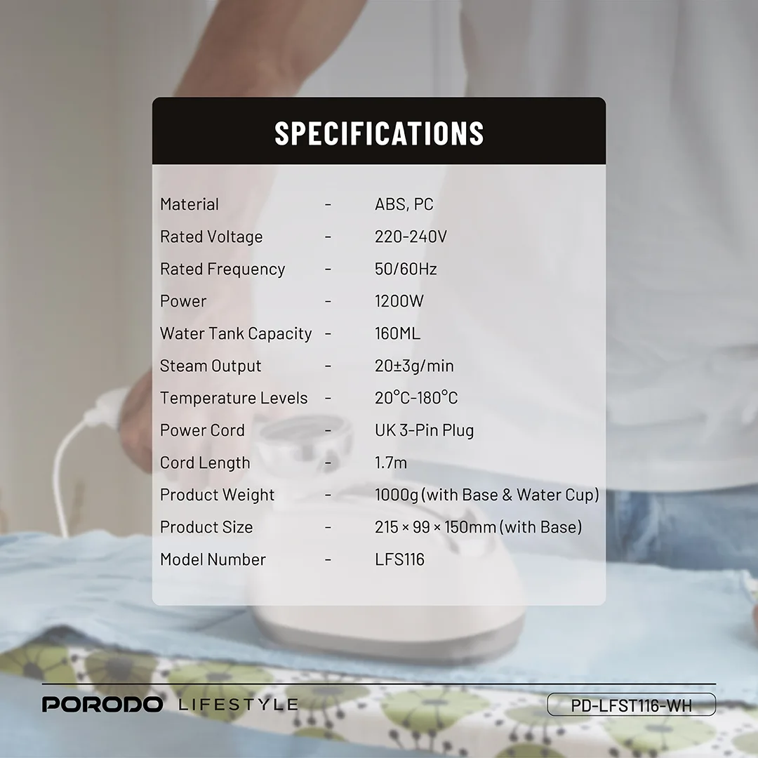 Porodo Lifestyle Retro Thermometer Steam & Heat Iron 4 Porodo Lifestyle Retro Thermometer Steam & Heat Iron - Image 4
