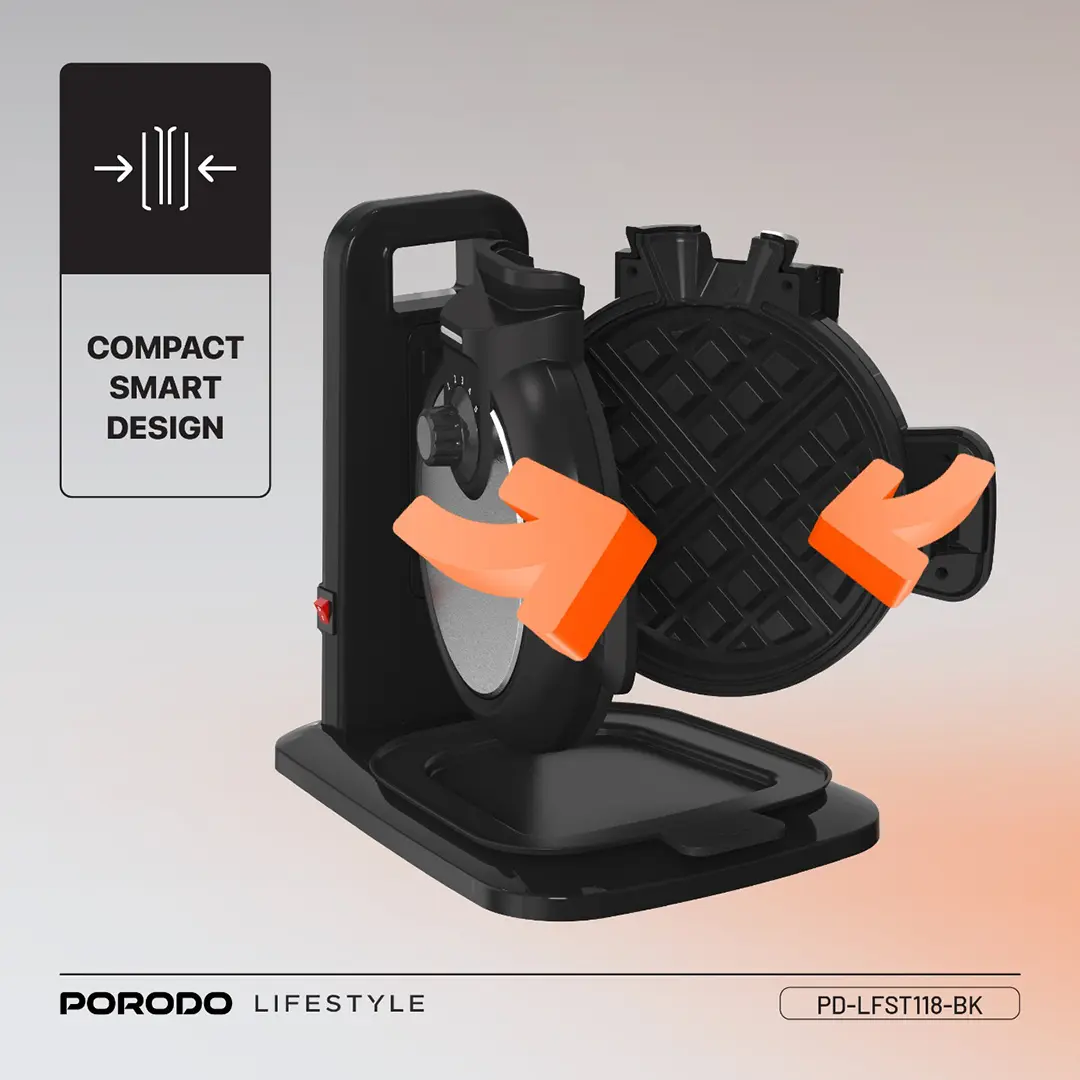 Porodo Lifestyle Vertical Waffle Maker 6 Porodo Lifestyle Vertical Waffle Maker - Image 6