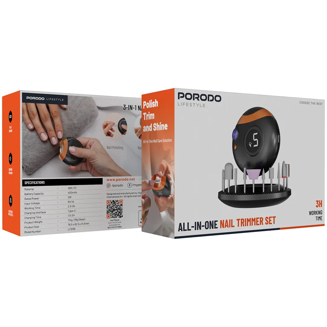 Porodo Lifestyle All-In-One Nail Trimmer Set 3 Porodo Lifestyle All-In-One Nail Trimmer Set - Image 3