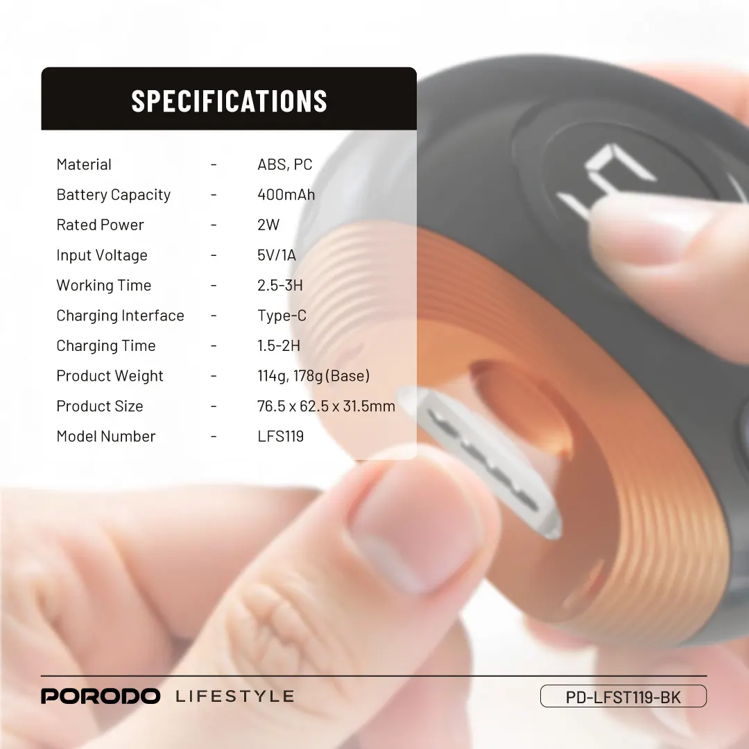 Porodo Lifestyle All-In-One Nail Trimmer Set 4 Porodo Lifestyle All-In-One Nail Trimmer Set - Image 4