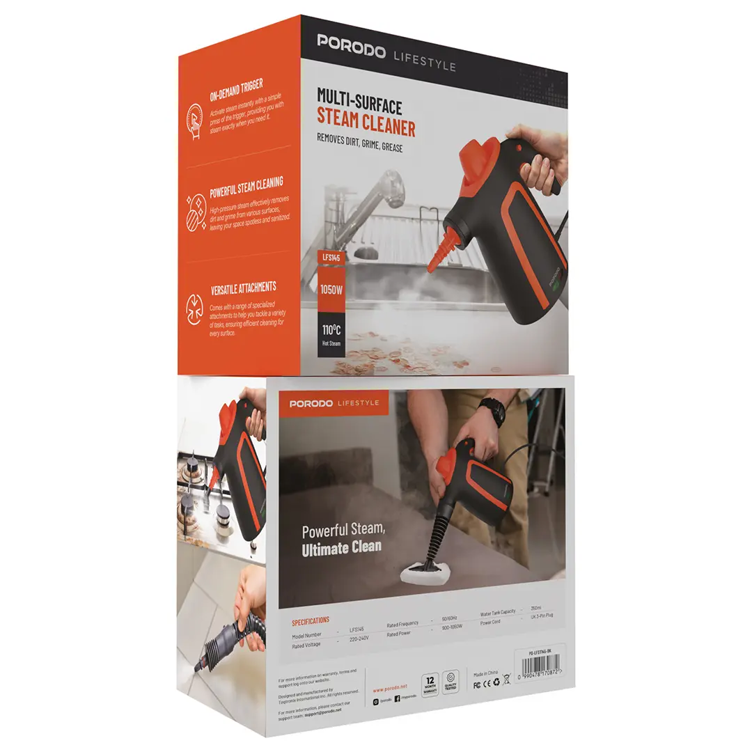 Porodo Lifestyle Multi-Surface Steam Cleaner 2 Porodo Lifestyle Multi-Surface Steam Cleaner - Image 2