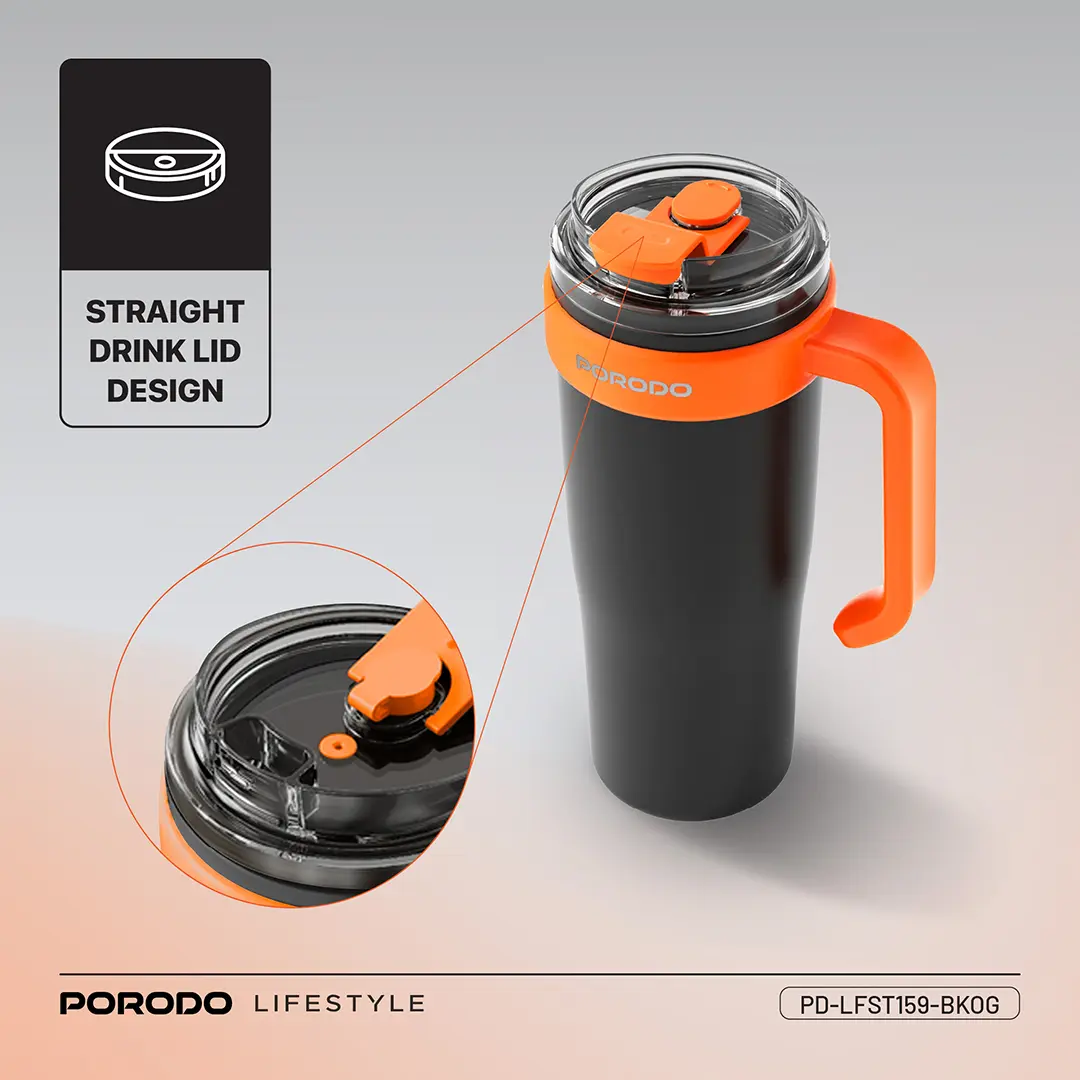 Porodo Lifestyle 6-Blade Portable Blender - Black/Orange 6 Porodo Lifestyle 6-Blade Portable Blender - Black/Orange - Image 6