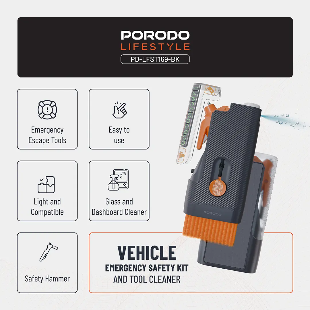 Porodo Lifestyle Vehicle Emergency Safety Kit 3 Porodo Lifestyle Vehicle Emergency Safety Kit - Image 3