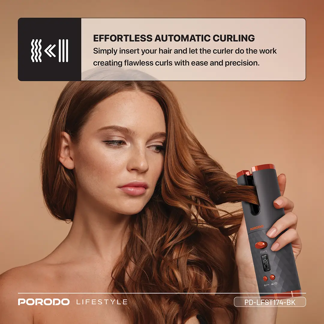 Porodo Lifestyle Automatic Hair Curler 6 Porodo Lifestyle Automatic Hair Curler - Image 6