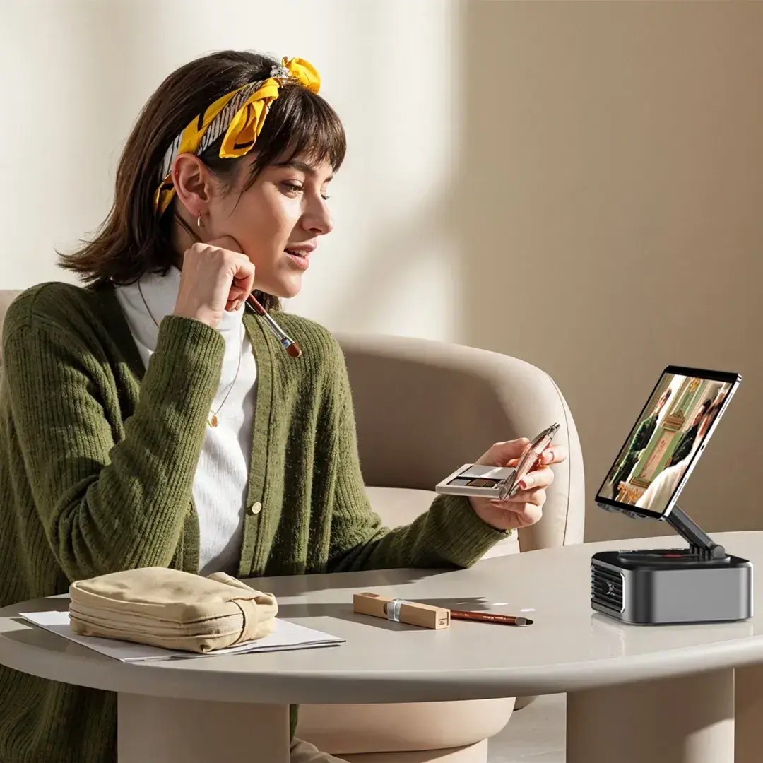 Porodo Lifestyle Multifunctional Tablet Stand with Speaker & Power Bank 3 Porodo Lifestyle Multifunctional Tablet Stand with Speaker & Power Bank - Image 3